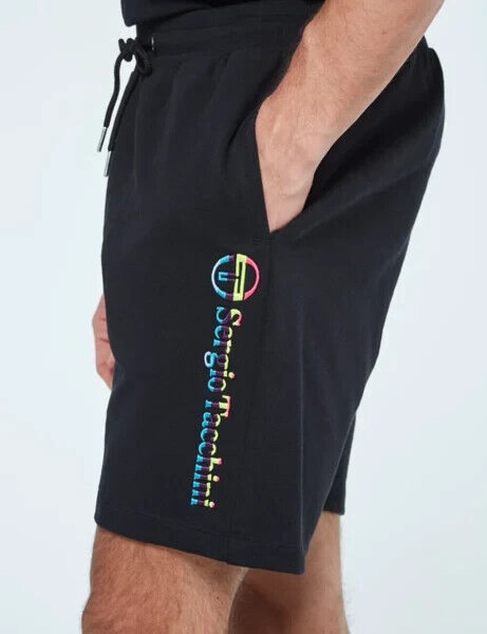 NWT Sergio Tacchini ALTOMONTE Mens XL Fleece Tennis Shorts EMBROIDERED LOGO